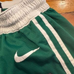 Boston Celtics Nike NBA Men’s Green Athletic Shorts with White Stripes